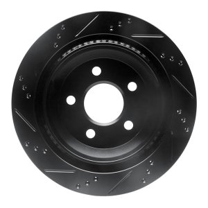 Chevrolet Camaro Brake Rotor (1) - Rear Right - R1 Concepts - Drilled & Slotted - Black - `98-`02